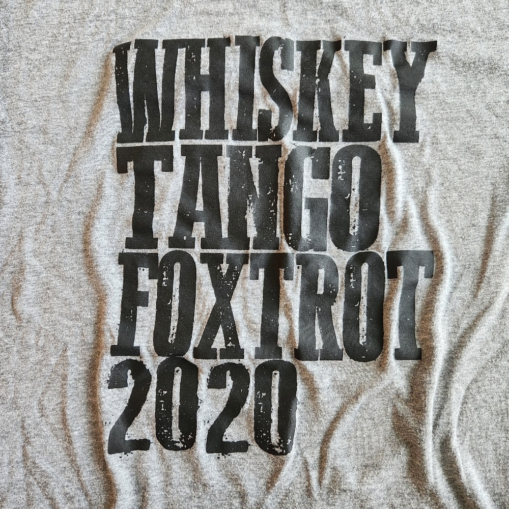 Graphic Tee Whiskey Tango Foxtrot Military American Flag Men's XL - Picture 2 of 4